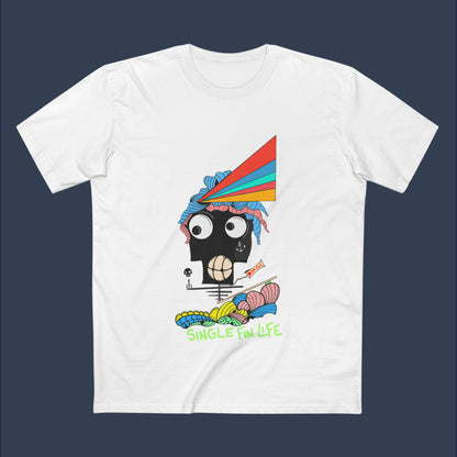 Single Fin Life  (Men's Staple Tee - Design on front )