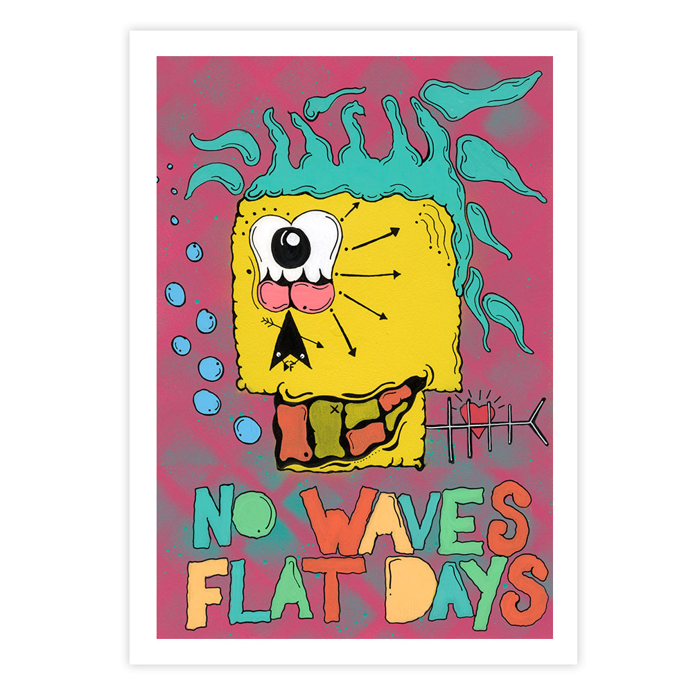 No Waves Flat Days Fine Art Print