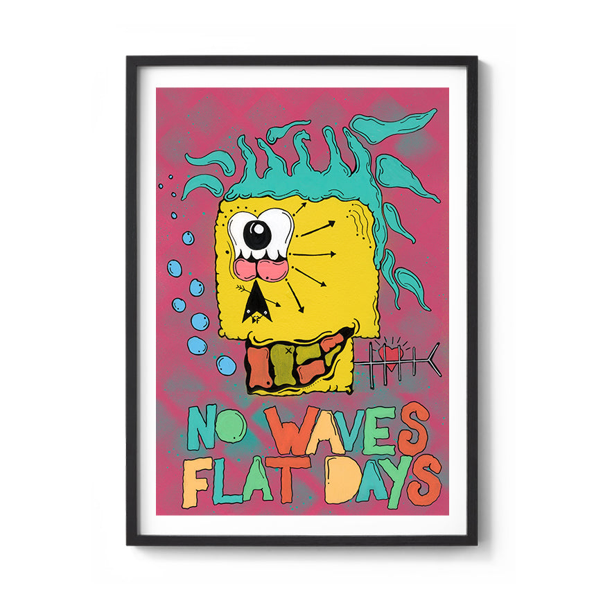 No Waves Flat Days Fine Art Print
