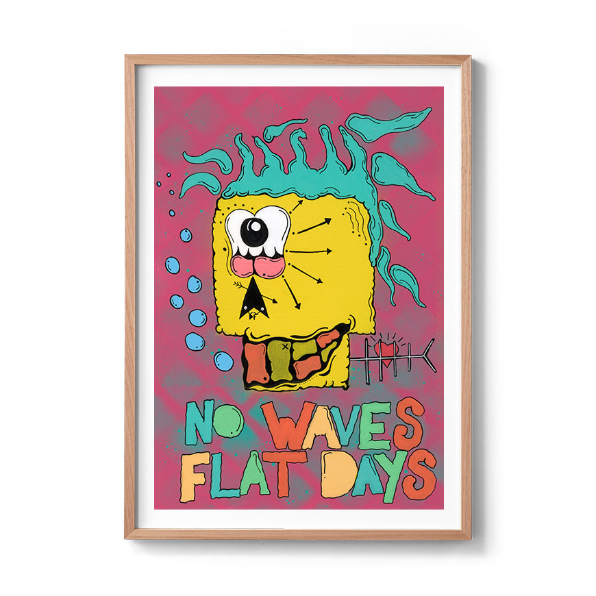 No Waves Flat Days Fine Art Print