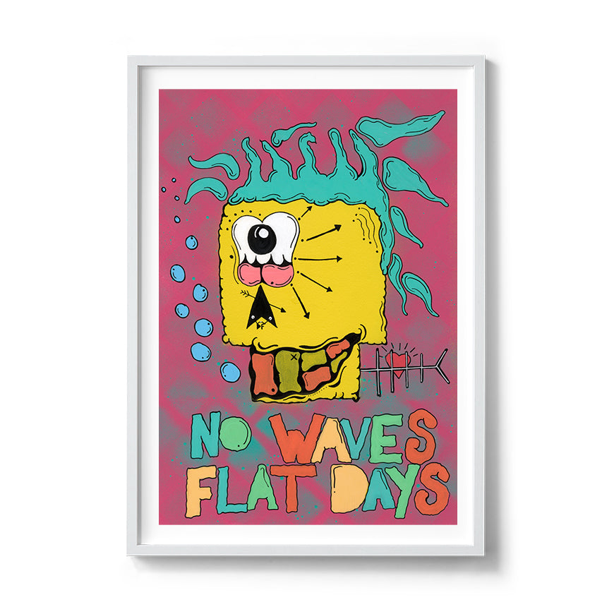 No Waves Flat Days Fine Art Print
