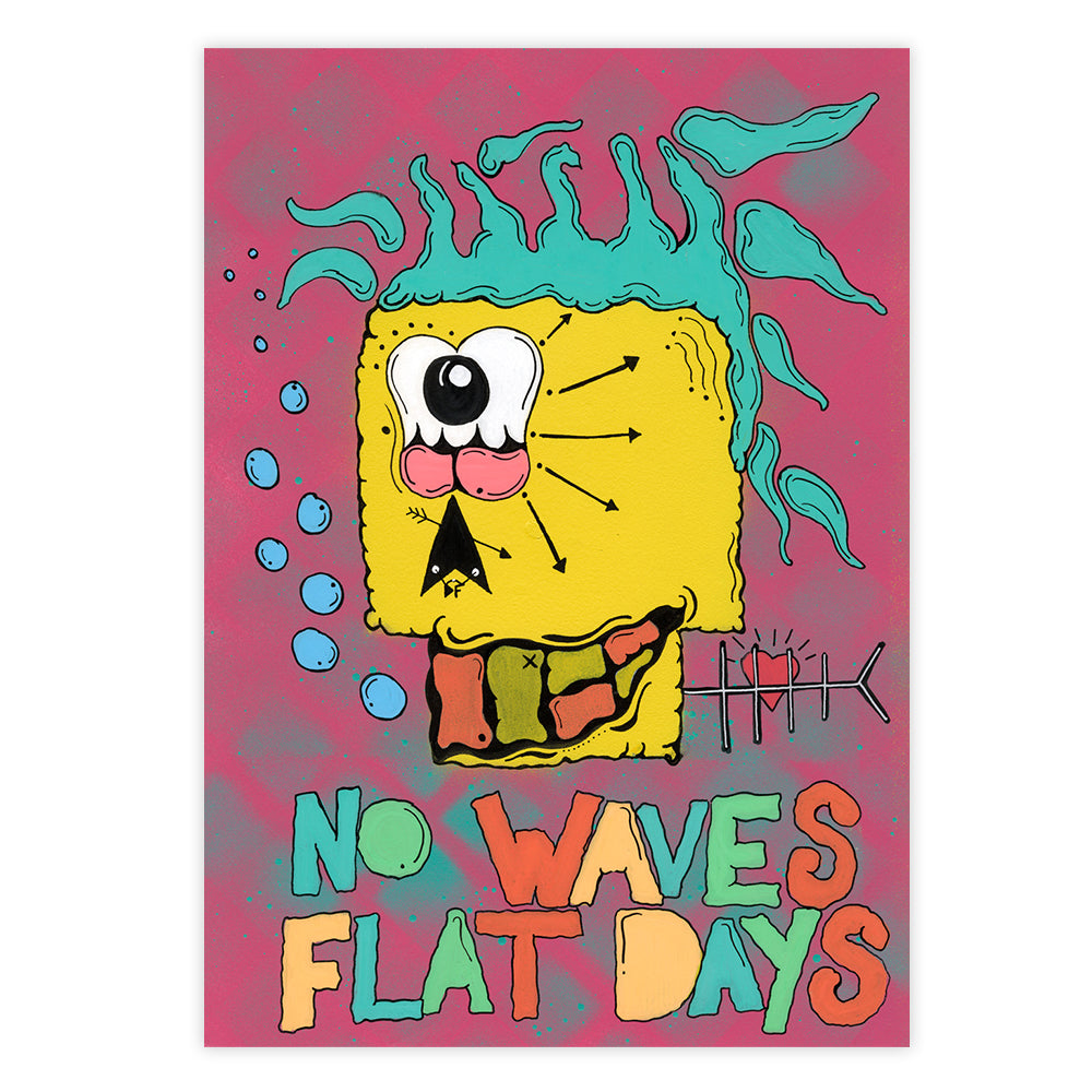 No Waves Flat Days Fine Art Print