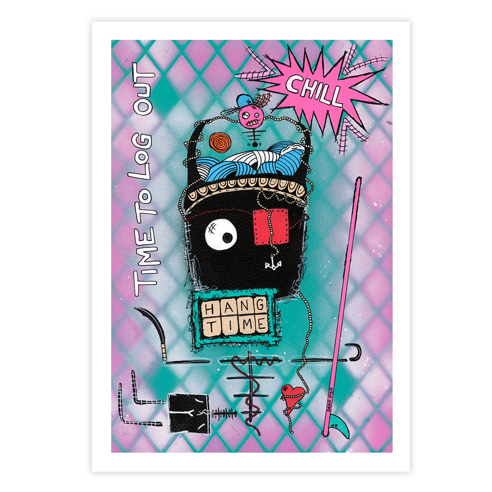 Time To Log Out Fine Art Print