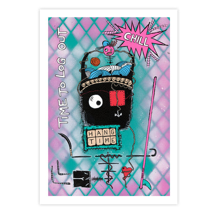 Time To Log Out Fine Art Print