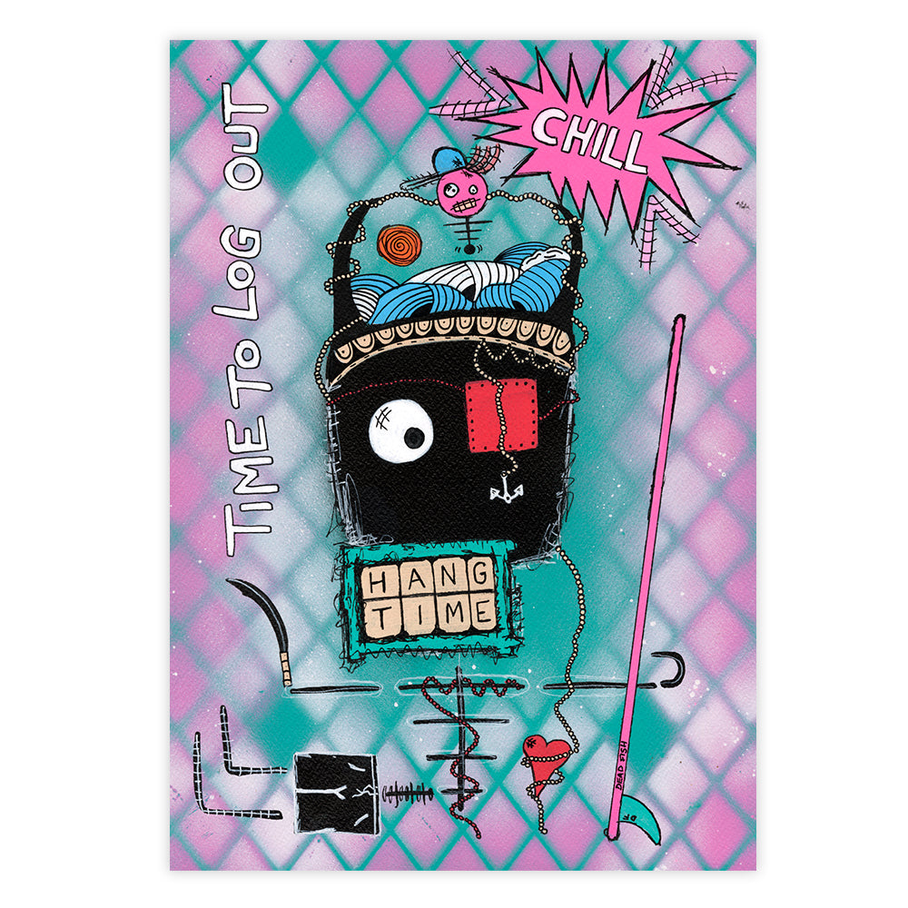 Time To Log Out Fine Art Print