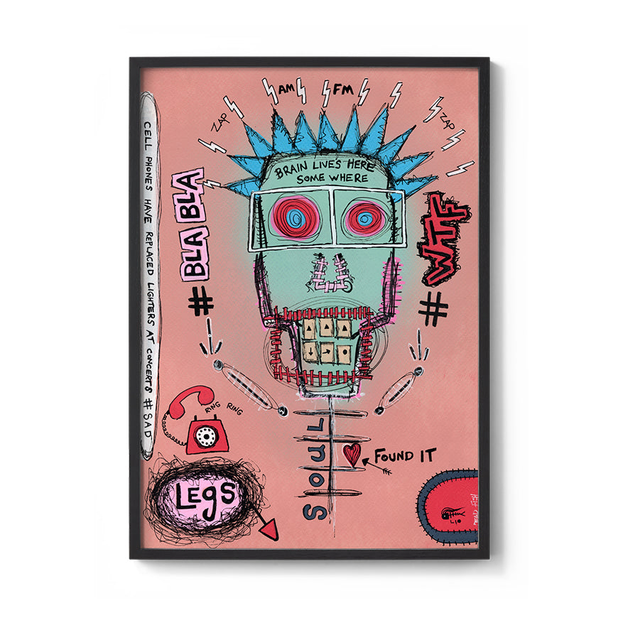 Brain Lives Here Fine Art Print