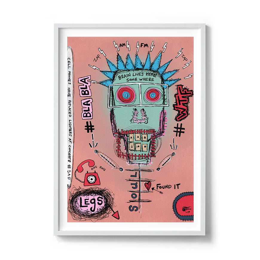 Brain Lives Here Fine Art Print